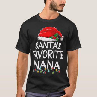 Santa's Favorite Nana Christmas Santa Claus tree l T-Shirt