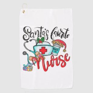 santas favorite nurse  1 golf towel