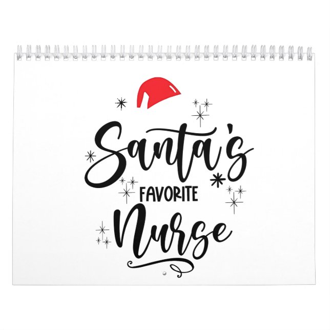 Santa's Favorite Nurse Christmas  Calendar (Cover)