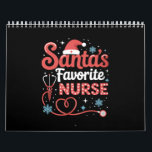 Santa's Favorite Nurse Christmas  Calendar<br><div class="desc">Santa's Favorite Nurse Christmas</div>