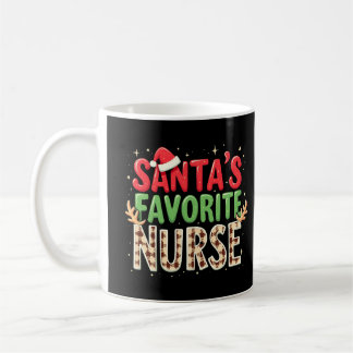 Santa's Favorite Nurse Christmas Holiday Mug