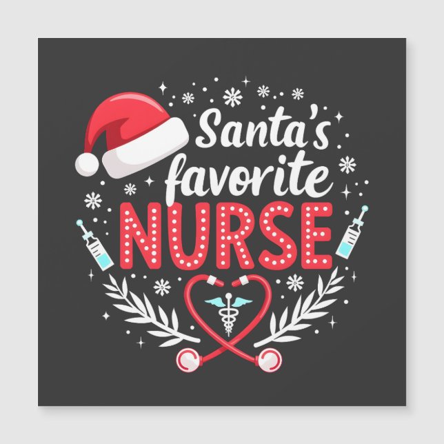 Santa's Favorite Nurse Christmas Nursing  (Front)