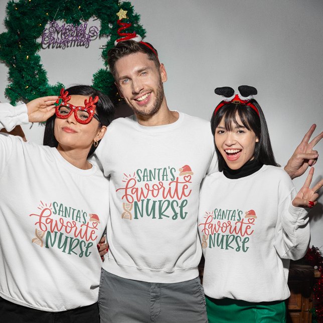 Santa's Favorite nurse christmas sweatshirt (Santa's Favorite nurse christmas sweatshirt
)