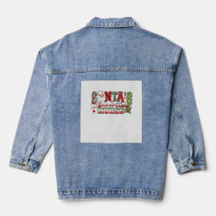 Santa's Favorite Nurse, Merry Nurse, Nurse Christm Denim Jacket