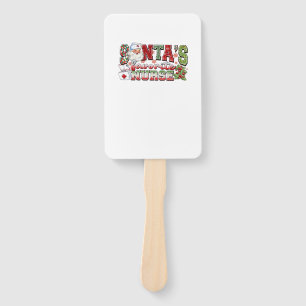 Santa's Favorite Nurse, Merry Nurse, Nurse Christm Hand Fan