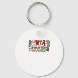 Santa's Favorite Nurse, Merry Nurse, Nurse Christm Keychain