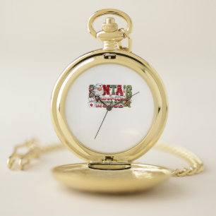 Santa's Favorite Nurse, Merry Nurse, Nurse Christm Pocket Watch