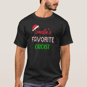 Santas Favorite Oboist   Funny oboe Christmas Paja T-Shirt
