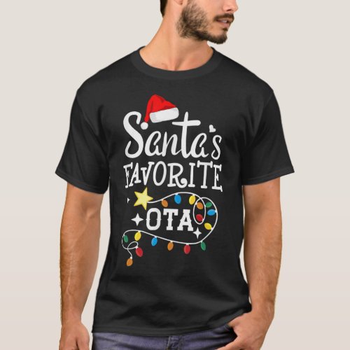 Santas Favorite OTA Christmas Occupational Therapy T_Shirt