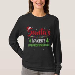 Santa's Favorite Paraprofessional Funny Christmas T-Shirt