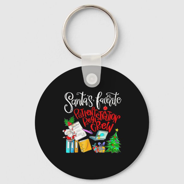 Santa's Favorite Patient Registration Crew Access  Keychain (Front)