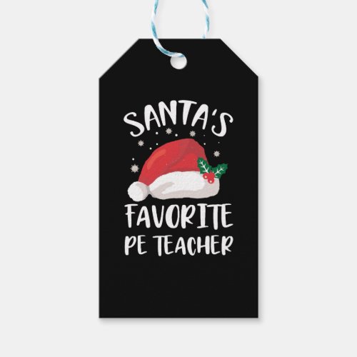 Santas Favorite Pe Teacher Christmas Gift Tags