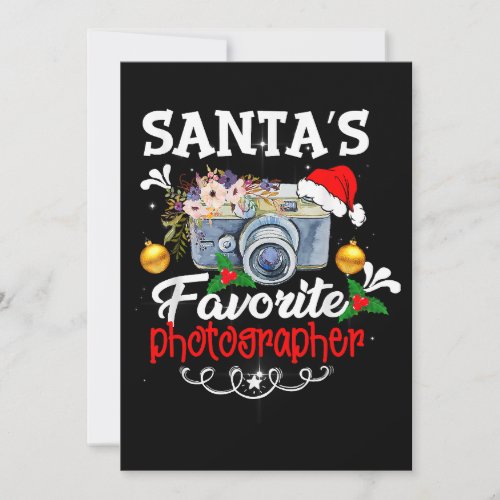 Santas Favorite Photographer Christmas Xmas Funny1 Invitation