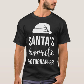 Santas Favorite Photographer Funny Christmas T-Shirt