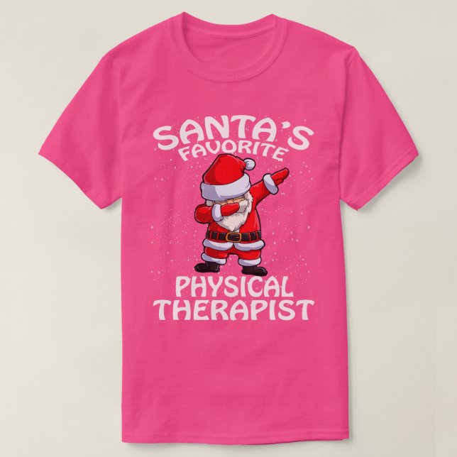 Santas Favorite Physical Therapist Christmas 1 T-Shirt (Design Front)