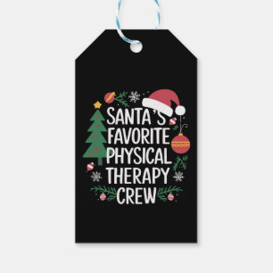 Santa's Favorite Physical Therapy Crew Christmas Gift Tags