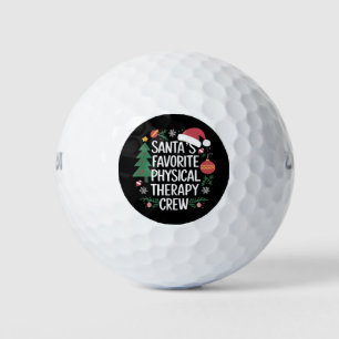 Santa's Favorite Physical Therapy Crew Christmas Golf Balls