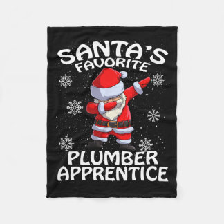 Santa's Favorite Plumber Apprentice Christmas Fleece Blanket