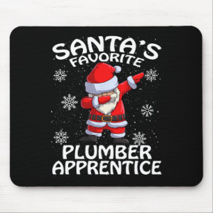 Santa's Favorite Plumber Apprentice Christmas Mouse Pad