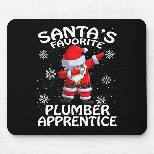 Santa's Favorite Plumber Apprentice Christmas  Mouse Pad (Front)