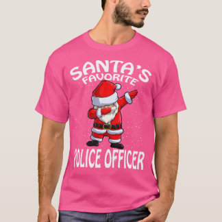 Santas Favorite Police Officer Christmas T-Shirt