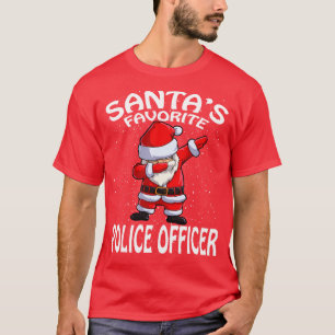 Santas Favorite Police Officer Christmas T-Shirt