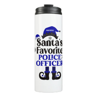 Santa's Favorite Police Officer (Elf Design) Thermal Tumbler
