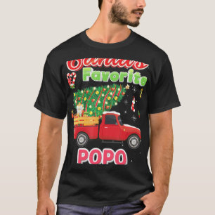 Santa's Favorite Popo Christmas Tree Truck Matchin T-Shirt