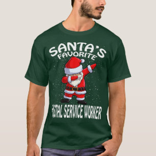 Santas Favorite Postal Service Worker Christmas T-Shirt