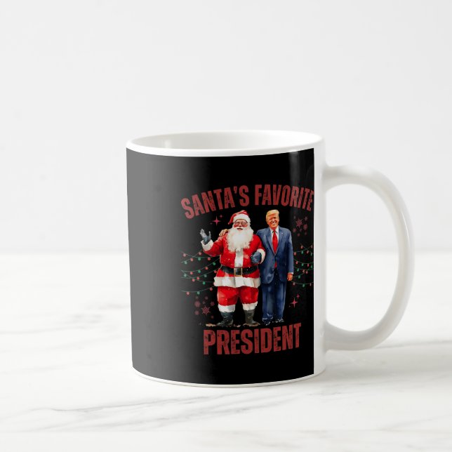 Santa's Favorite President Christmas Funny Trump X Coffee Mug (Right)
