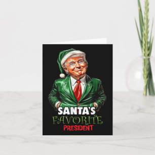 Santas Favorite President Funny Trump Christmas Card