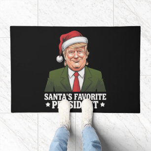 Santa's Favorite President Funny Trump Christmas Doormat