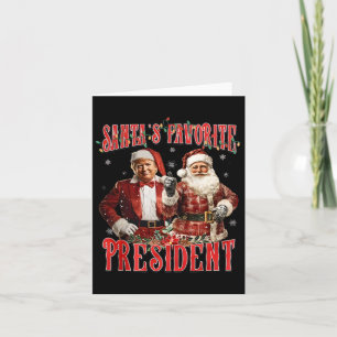Santa's Favorite President Funny Trump Christmas P Card