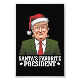 Santa's Favorite President Funny Trump Christmas Photo Print