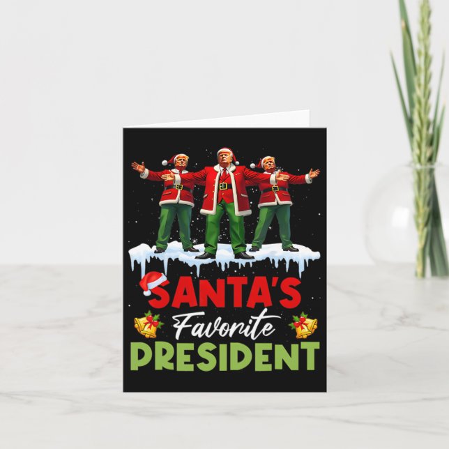 Santa's Favorite President Funny Trump Christmas X Card (Front)
