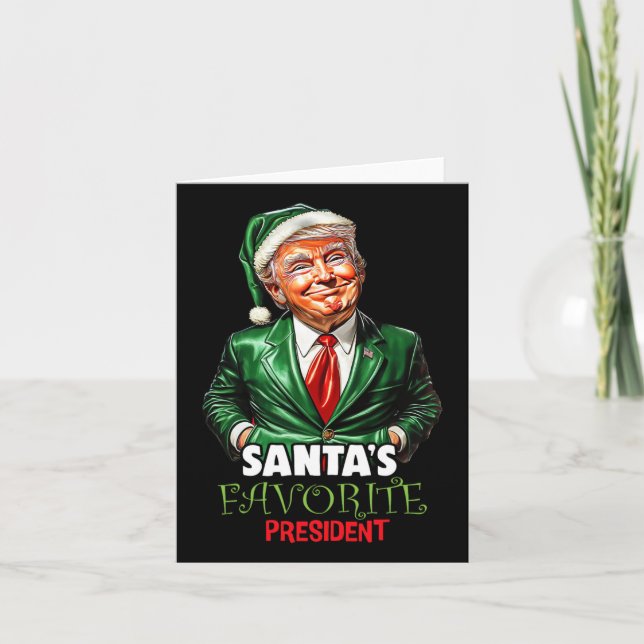 Santa's Favorite President Funny Trump Christmas X Card (Front)