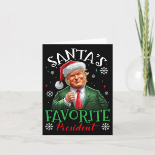 Santa's Favorite President Funny Trump Christmas X Card
