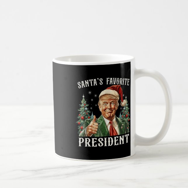 Santa's Favorite President Funny Trump Christmas X Coffee Mug (Right)