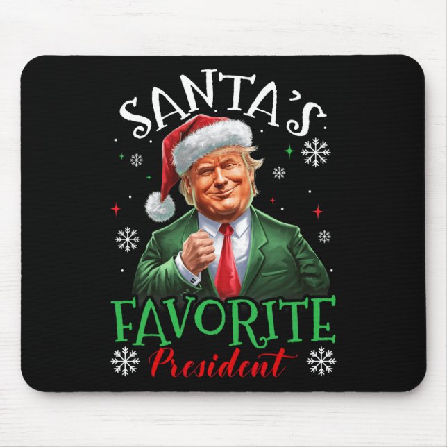 Santa's Favorite President Funny Trump Christmas X Mouse Pad (Front)