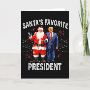 Santas Favorite President Funny Trump Tank Top Card