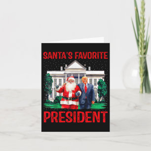 Santa's Favorite President Santa Trump Dance Funny Card