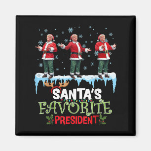 Santas Favorite President Santa Trump Dance Funny Magnet