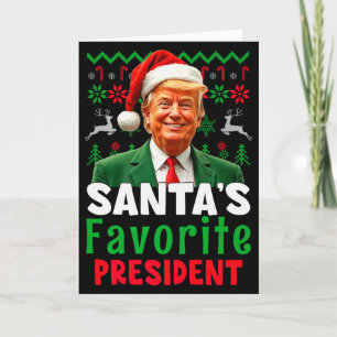 Santas Favorite President Santa Trump Xmas Christm Card