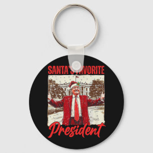 Santa's Favorite President Trump 2024 Christmas Fu Keychain