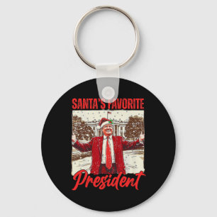 Santa's Favorite President Trump 2024 Christmas Fu Keychain