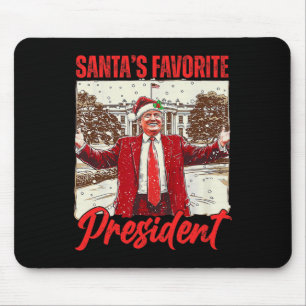 Santa's Favorite President Trump 2024 Christmas Fu Mouse Pad