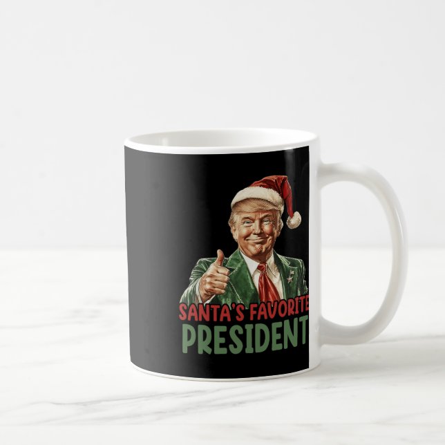 Santa's Favorite President Trump Christmas 2024  Coffee Mug (Right)