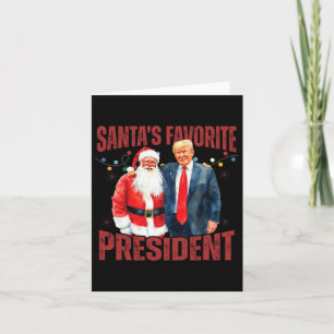 Santa's Favorite President Trump Christmas Santa H Card