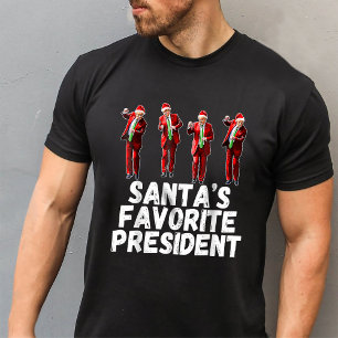 Santa's Favorite President Trump Dance Santa Hat T-Shirt
