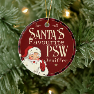 Santas Favorite PSW Ceramic Ornament